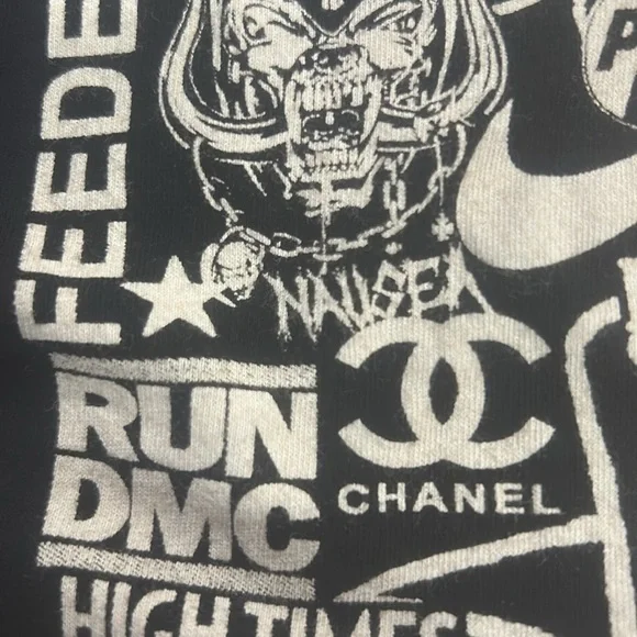 Next level apparel t shirt mens size XL black w/white graphic grunge punk skater - Picture 16 of 16